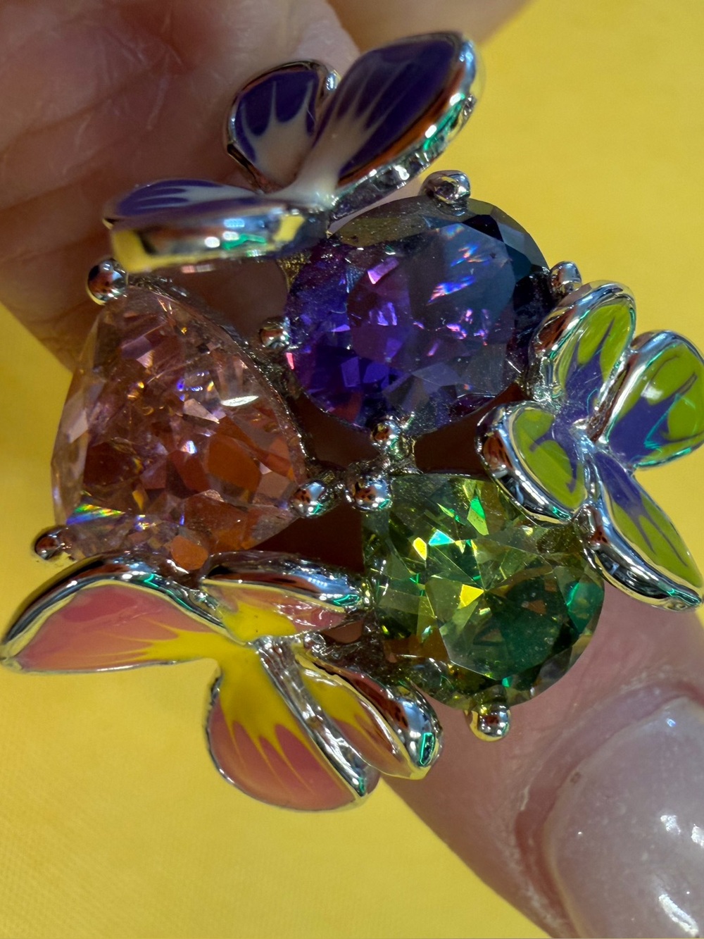 Park Lane Multicolor Butterfly Statement Ring – Size 6